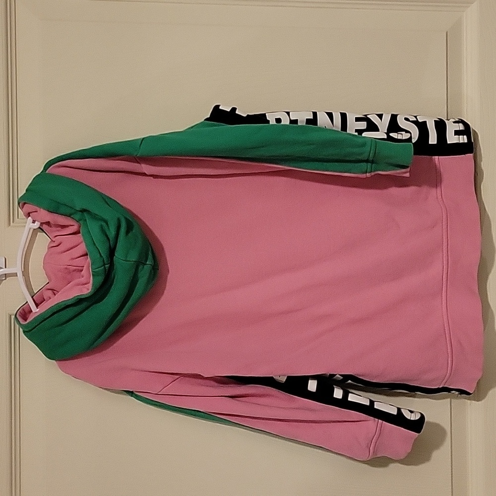 Stella McCartney Kids Green Logo Tape Hoodie Dress - Picture 3 of 5